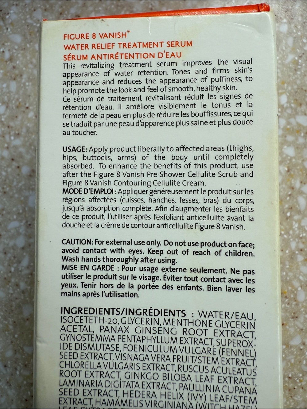Arbonne Vanish Water Relief Treatment Serum 6FL White & Orange Box - Picture 9 of 11